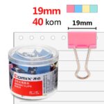 Klipse za kačenje dokumenata 19mm pakovanje 40 kom