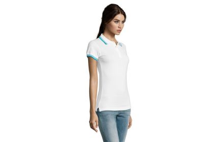 PASADENA WOMEN ženska polo majica sa kratkim rukavima - Bela/aqua , S