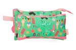 ENSO GARDEN PARTY prazna pernica sa 3 pregrade - pink - Slika 6