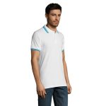 PASADENA MEN muška polo majica sa kratkim rukavima - Bela/aqua , S