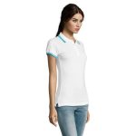 PASADENA WOMEN ženska polo majica sa kratkim rukavima - Bela/aqua , XXL