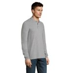 WINTER II muška polo majica sa dugim rukavima - Grey melange , 3XL