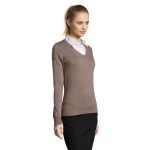 GALAXY WOMEN ženski džemper na V izrez - Siva , L