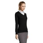 GALAXY WOMEN ženski džemper na V izrez - Crna , XXL