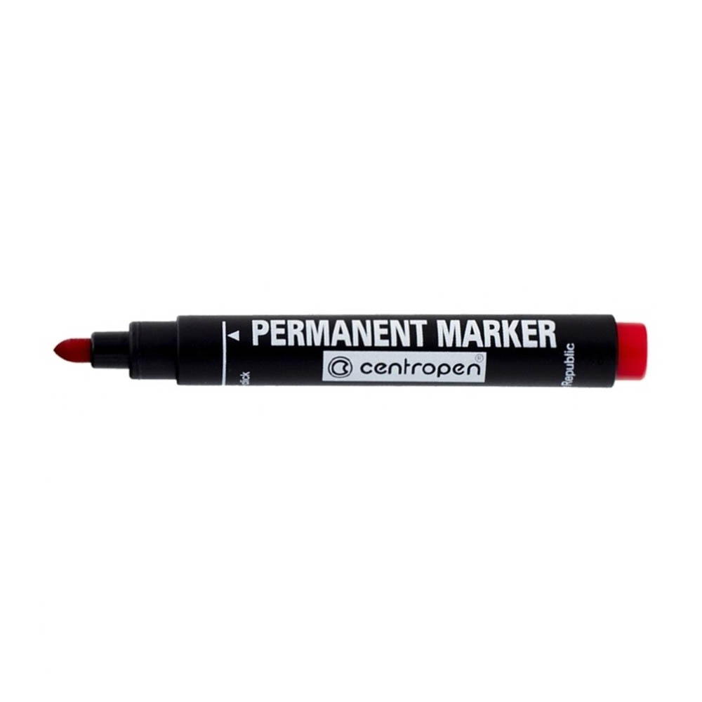 centropen_3590d_70511977.jpg Permanent marker CENTROPEN 8566 2mm obli vrh crveni - Slika 1