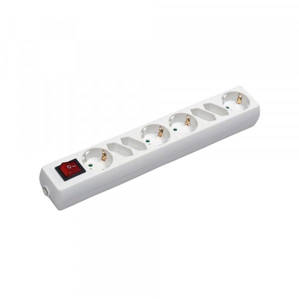 commel_e340d_153607624.jpg Produžni kabl COMMEL 1.4m, 4+4 utičnice, sklopka, beli - Slika 1