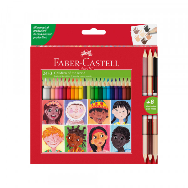 faber-castell_6006d_213583694.jpg Drvene bojice Faber Castell Children triangular 1/24 + 3 bicolor 51... - Slika 1