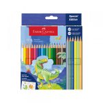 Drvene Bojice Faber Castell Dino Klasik 1/18+3 met+3 neon + stikeri...