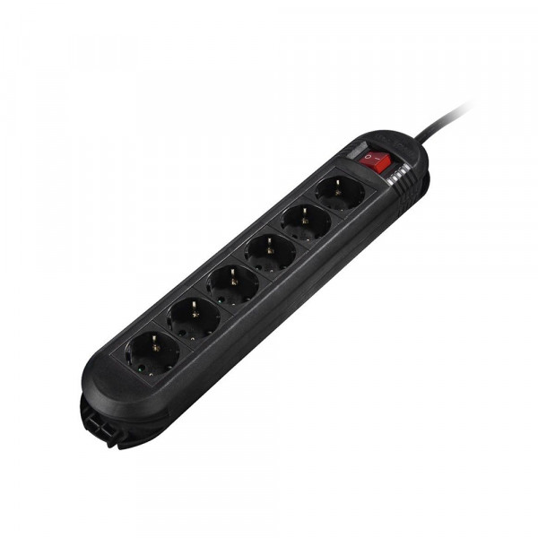 hama_f187d_212594648.jpg Produžni kabl Hama 3m, 6 utičnica, sklopka crni - Slika 1