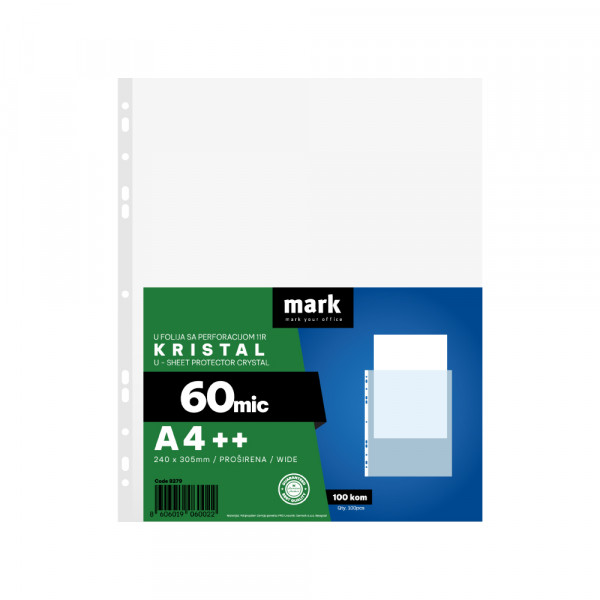 mark-folije_8279d_166227763.jpg U folija 60 mic 1/100 MARK A4++ kristal 240x305mm - Slika 1