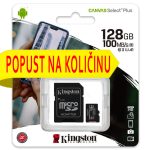 MicroSD Kingston (+ SD adapter) 128GB klasa 10