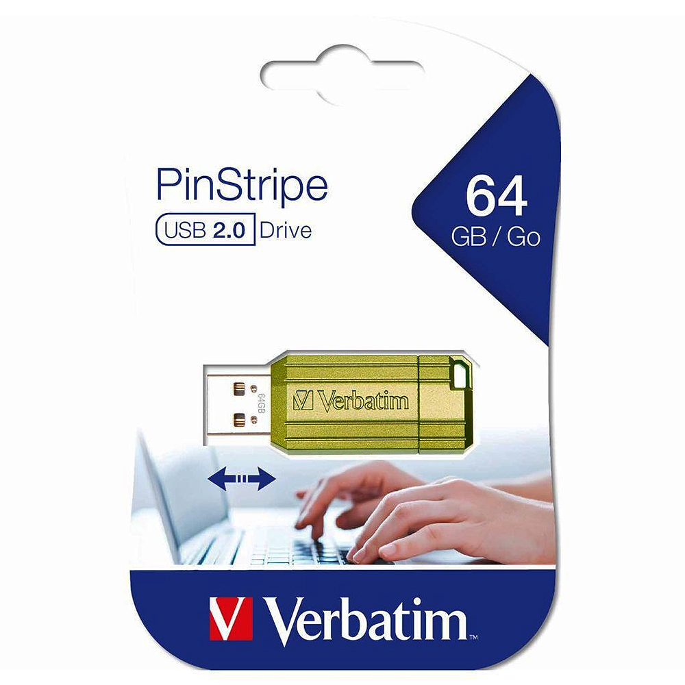 no-brand_4918v_39470120.jpg USB memorija Verbatim PinStripe 64GB zelena - Slika 1