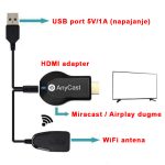Bežični HDMI mrežni adapter AnyCast M2 Plus - Slika 3