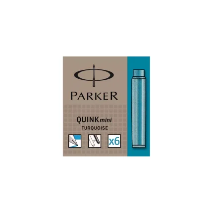 PARKER patrone mini QUINK turqiz 1/6
