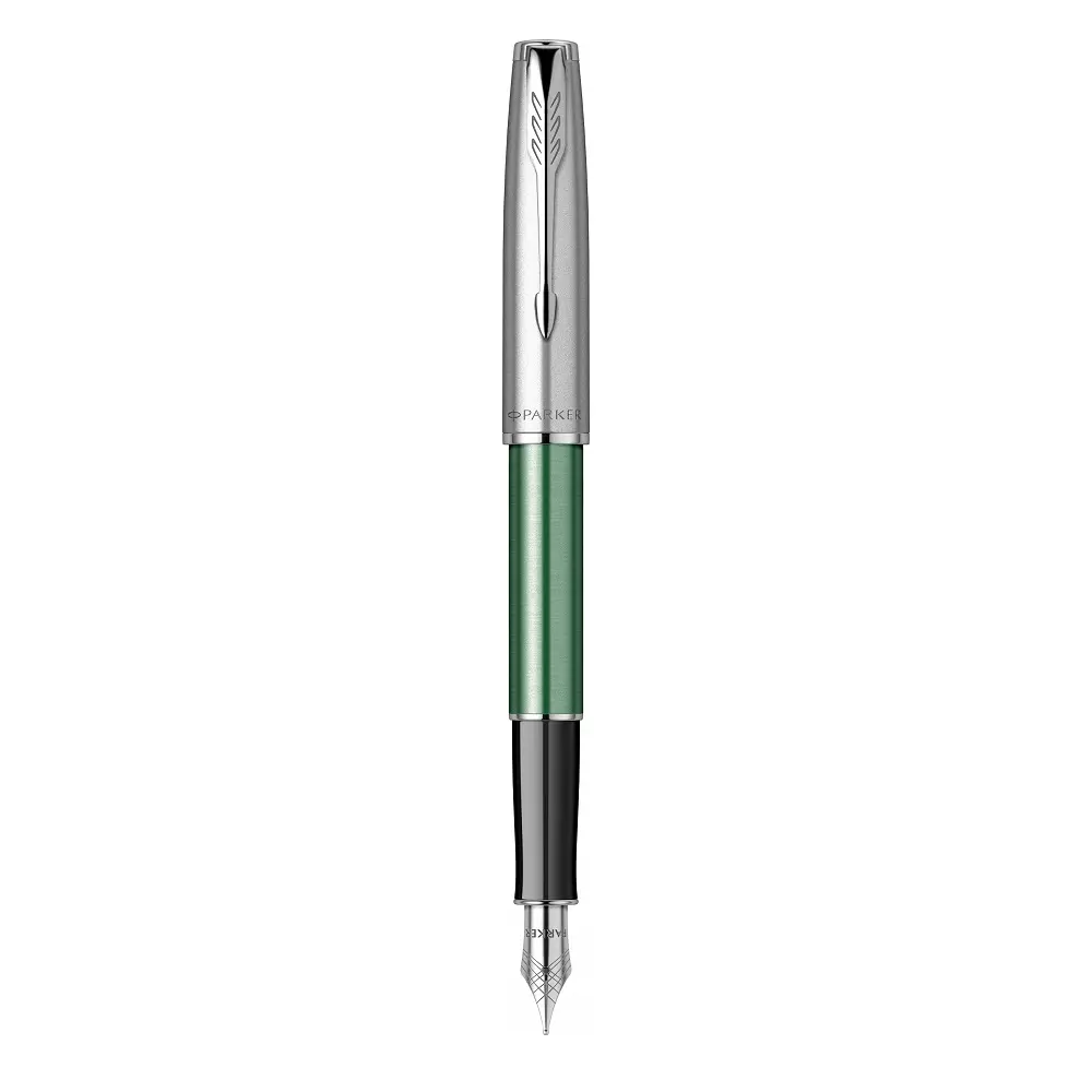 parker_pk69363e_65355288.webp PARKER Royal NP Sonet Silver Green CT M - Slika 1