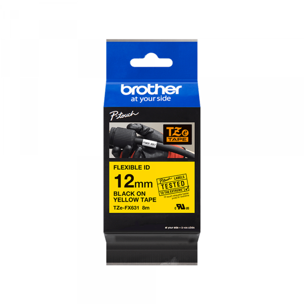 brother_2834d_242193362.png TZe-FX631 crna na žuto 12mm Flexible ID - Slika 1