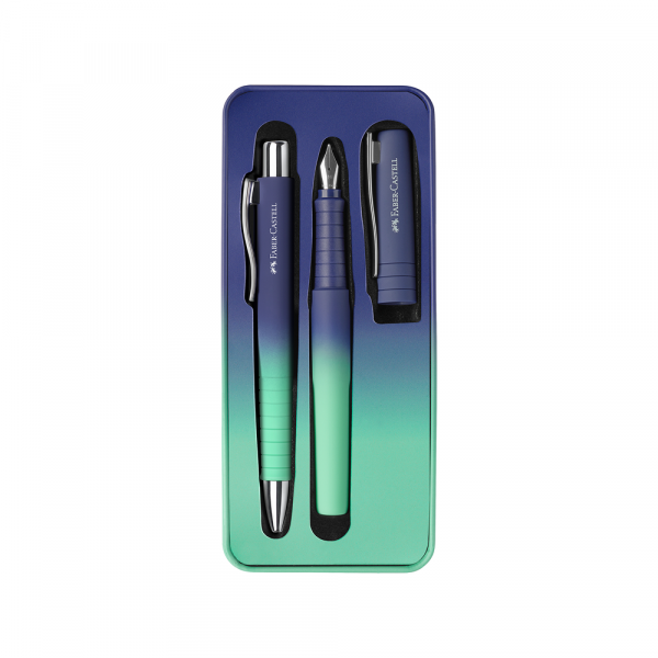 faber-castell_n103d_105984496.png Set Faber Castell Poly hemijska olovka + naliv pero M Buzzing blue ... - Slika 1