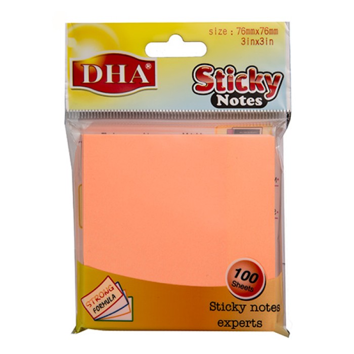 dha_42425_254108746.jpg Stiker DHA 76x76 orange neon 100 listova - Slika 1