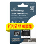 MicroSD MediaRange (+ SD adapter) 64GB klasa 10
